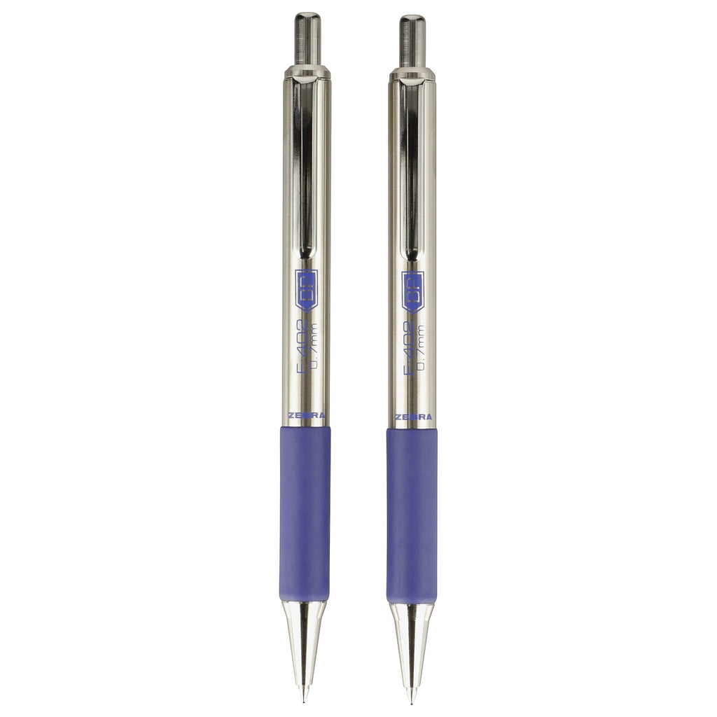 Zebra F-402 Ballpoint Retractable Pen Blue Ink Fine 2/Pack 29222