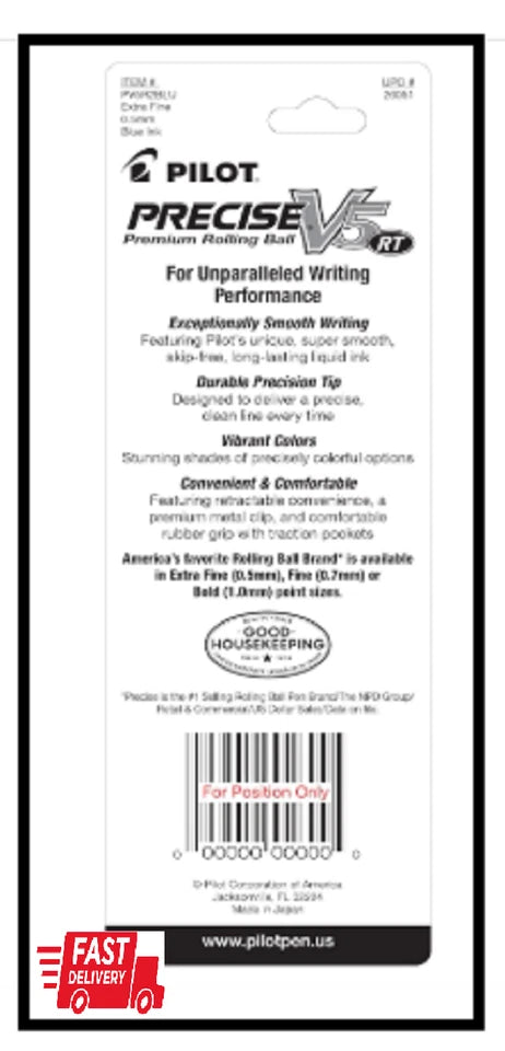 Pilot Precise V5 Rt Refillable & Retractable Liquid Ink Rolling Ball Pens, Extra