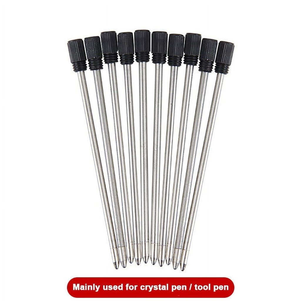 GERsome 10 Pieces Replaceable Ballpoint Pen Refills Metal Pen Ink Refills Smooth Writing 2.75 Inch