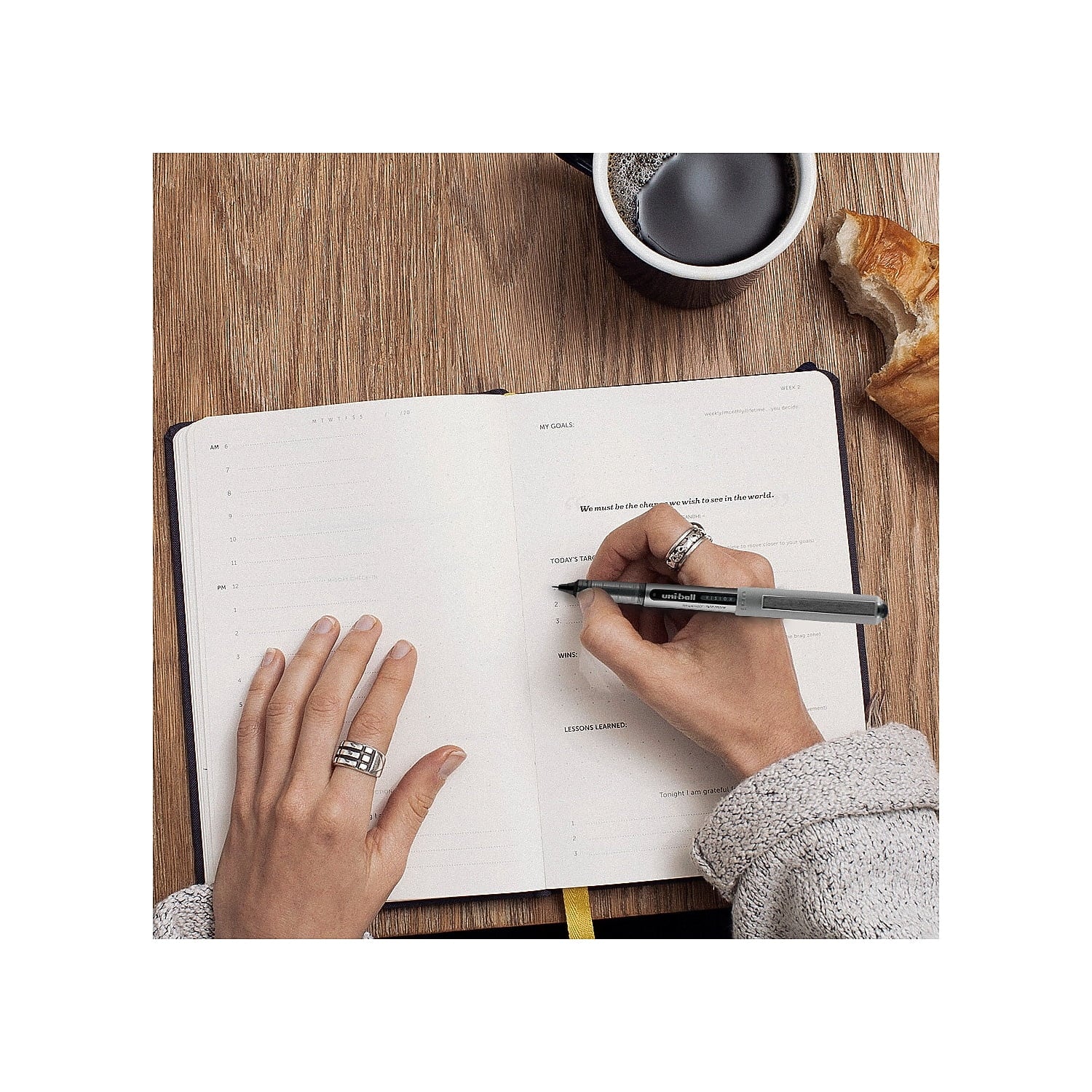 Uni-Ball Rollerball Pen Nonrefillable 0.7 mm 5/PK BE/GN/PK/RD/PE 60381PP