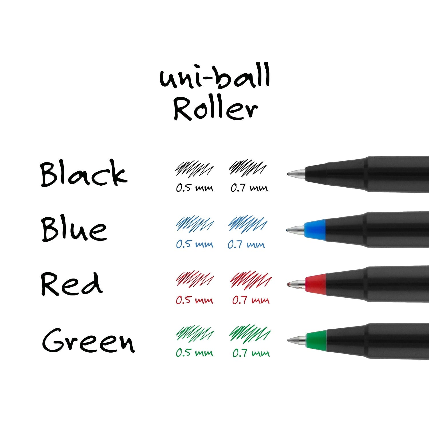 uni-ball Roller Ball Stick Dye-Based Pen Micro Point 0.5 mm 498774