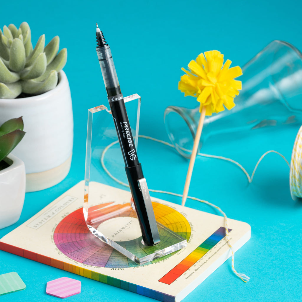 Pilot Precise V5 Rolling Ball Stick Pen, Extra Fine Point, Assorted Ink, 7 Count