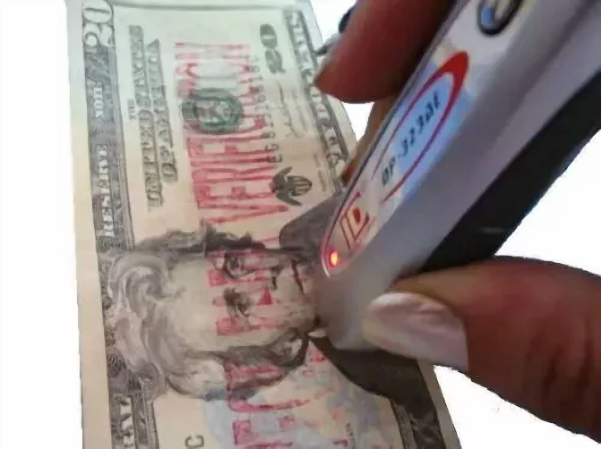 2 In 1 Counterfeit Money Detector Tester Dollar Bill Fake Currency Checker