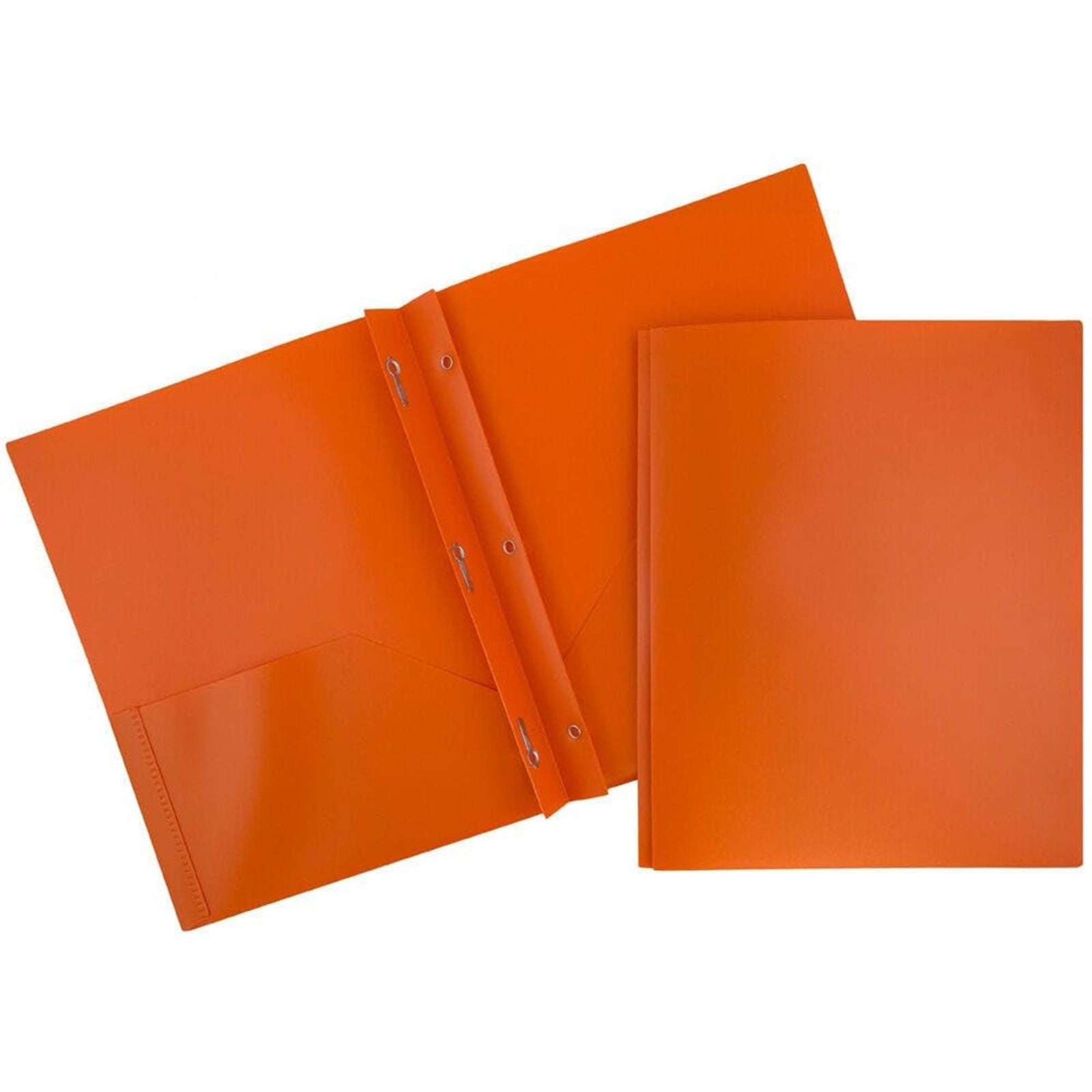 Heavy Duty Colored 2 Pocket Plastic Folders, Two Pocket Plastic Folders with Pockets for School, and Business Card Slot, Home, and Work (Black) 9.45x11.42"