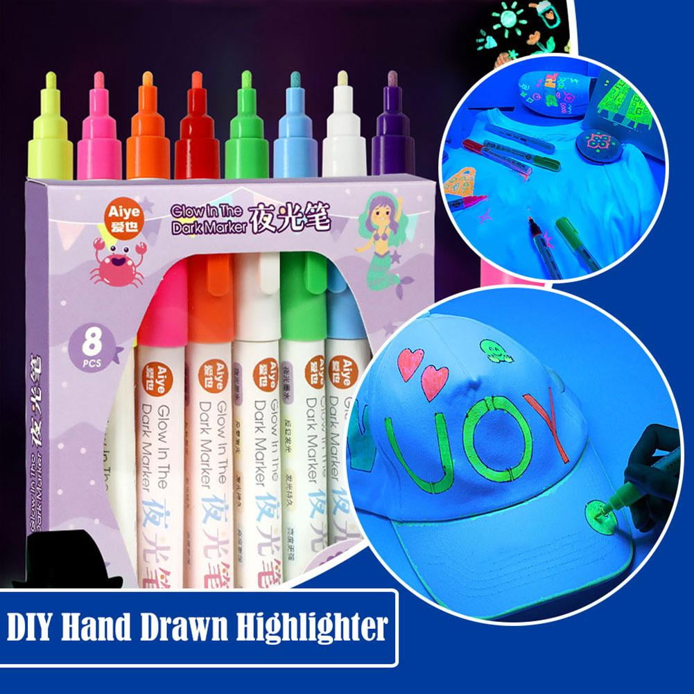 UOYOTT Glowing in The Dark Marker Pen DIY Graffiti Fluorescent Pen Luminous Pen Gift и