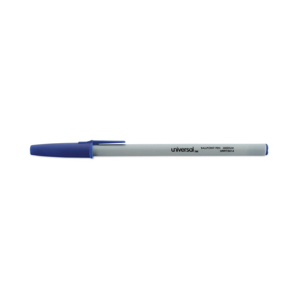 UNIVERSAL Economy Ballpoint Stick Oil-Based Pen Blue Ink Medium 60/Pack 15614