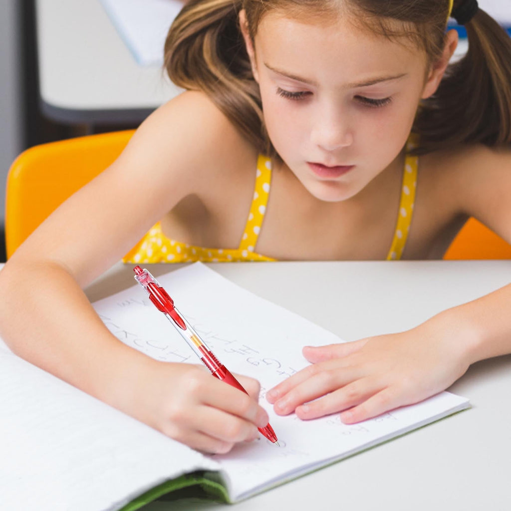 taicans Gel Roller Pens Fine Point 0.5 mm Gel Ink Pens Retractable Gel Ink Pens Red Ink No Bleed