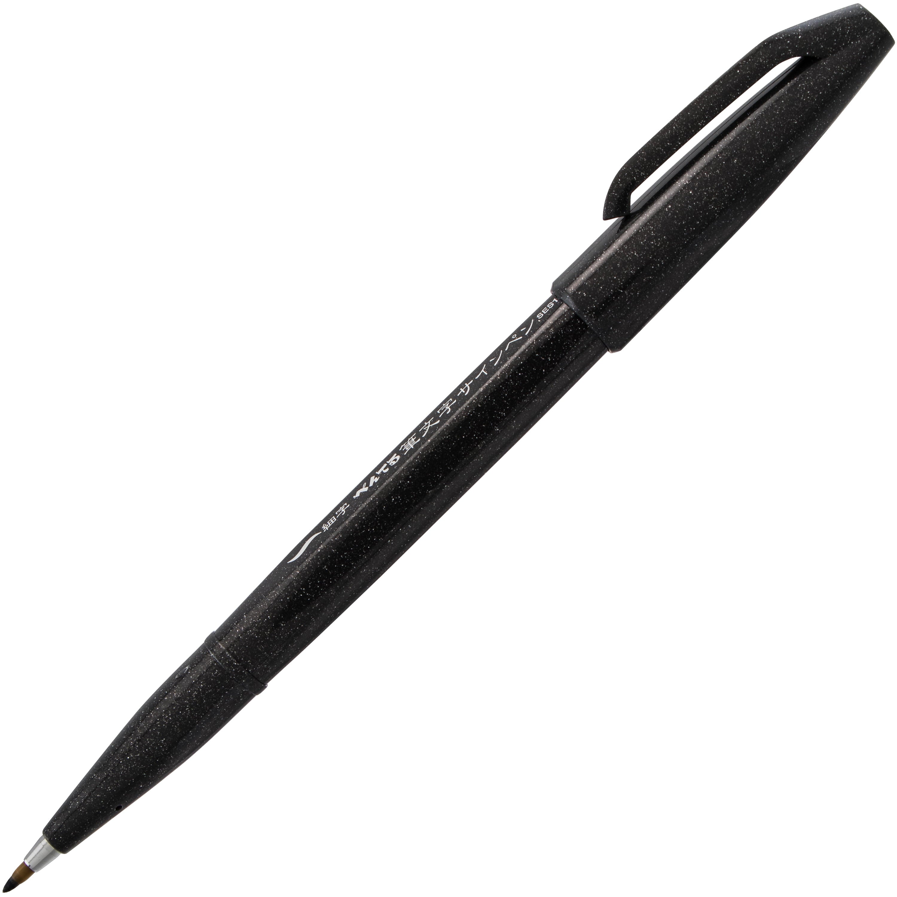 Pentel Sign Pen, Brush-Tip, Black