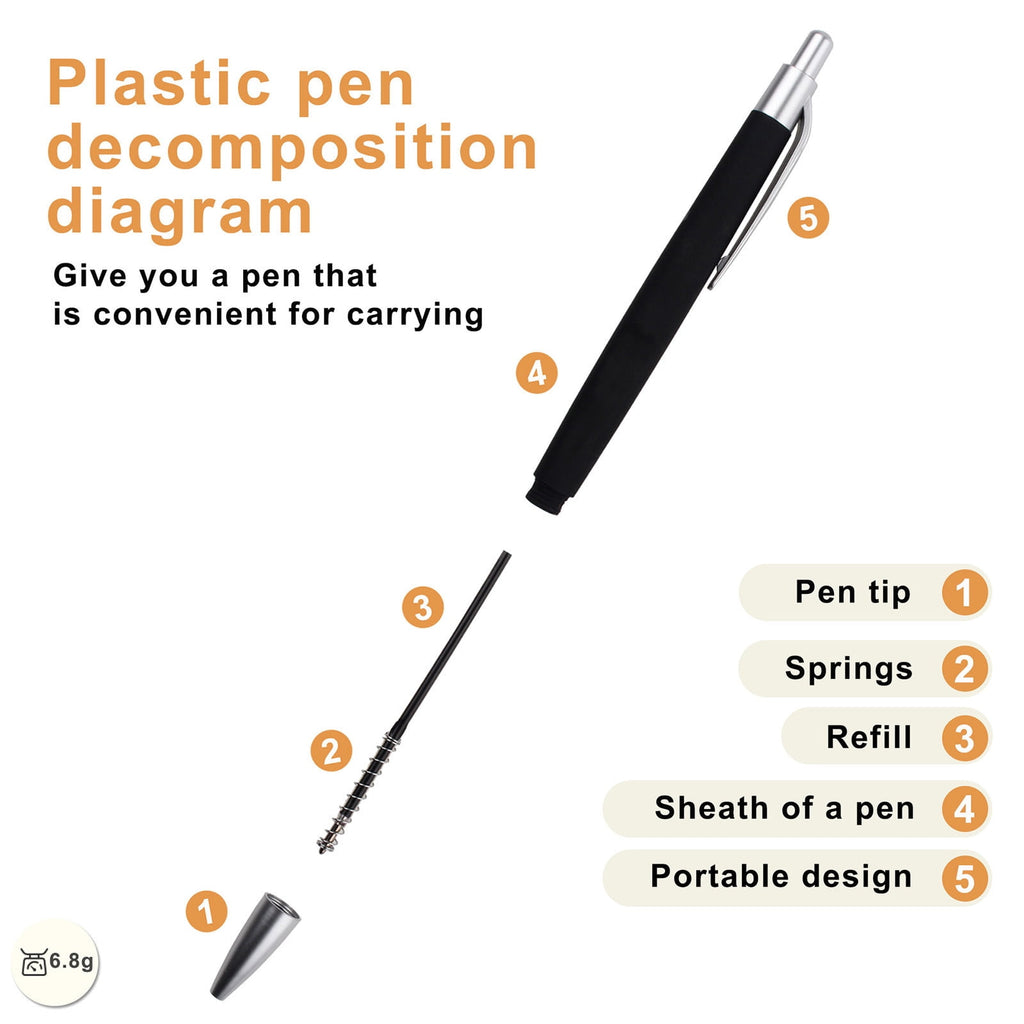 Mauxuk 10 Pack Smooth Writing Retractable Ballpoint Pens - Comfortable Grip for Office, Home, and Professional Use - High-Quality Ink for Effortless Note-Taking