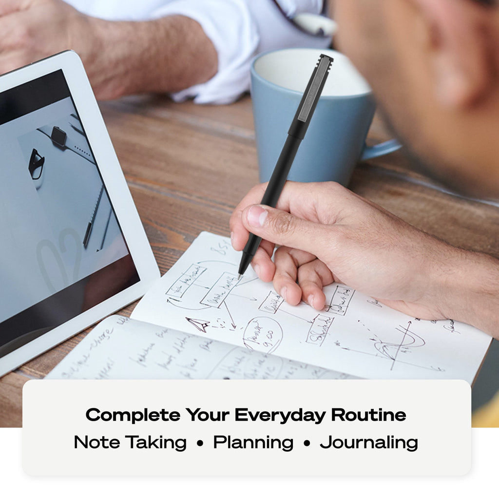 Uniball Roller Rollerball Pens, Micro Point (0.5mm), Black Ink, 12 Count