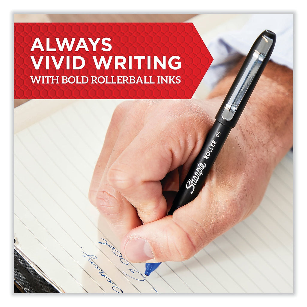 Sharpie Rollerball Pen, Arrow Point (0.7mm) Pen for Bold Lines, Red Ink, 12 Count