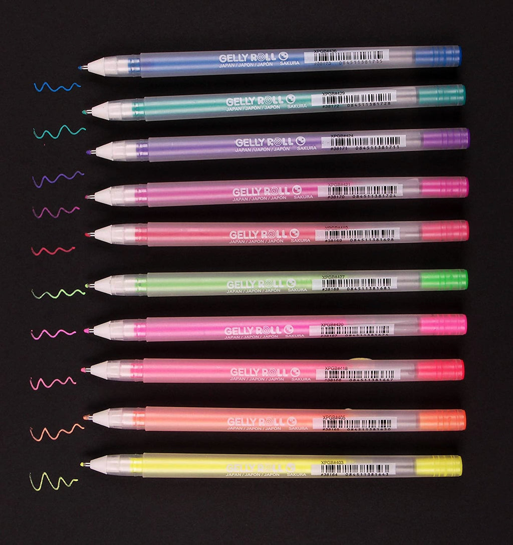 Sakura Gelly Roll Moonlight Pen Set, Fine, 10-Colors