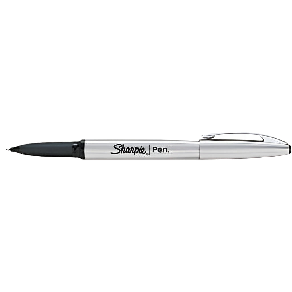Sharpie® Stainless Steel Refillable Pen, Fine Point, Stainless Steel Barrel, Black Ink