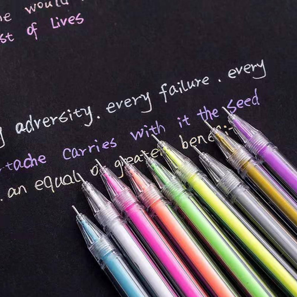 XMNZMH Highlight Color Pen 0.5 mm Extra Fine Point Pens Gel Ink Pens for Drawing Sketching Illustration Adult Coloring Bullet Journaling Set of 12