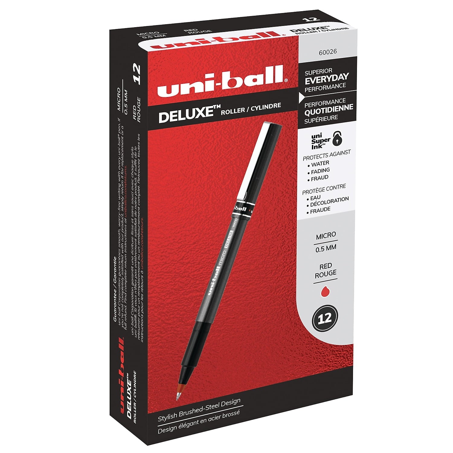 uni-ball Deluxe Roller Ball Pen Micro Point 0.5 mm 1/EA 498550