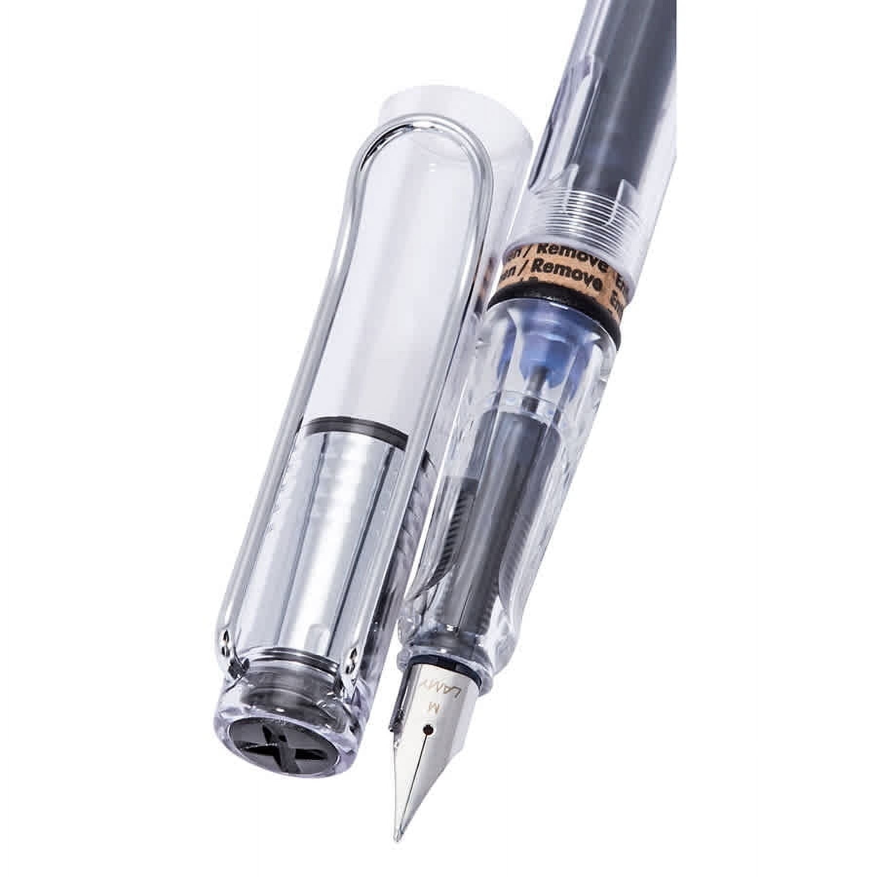 LAMY Transparent Vista Fountain Pen with Medium Nib and Blue Ink (L12M)