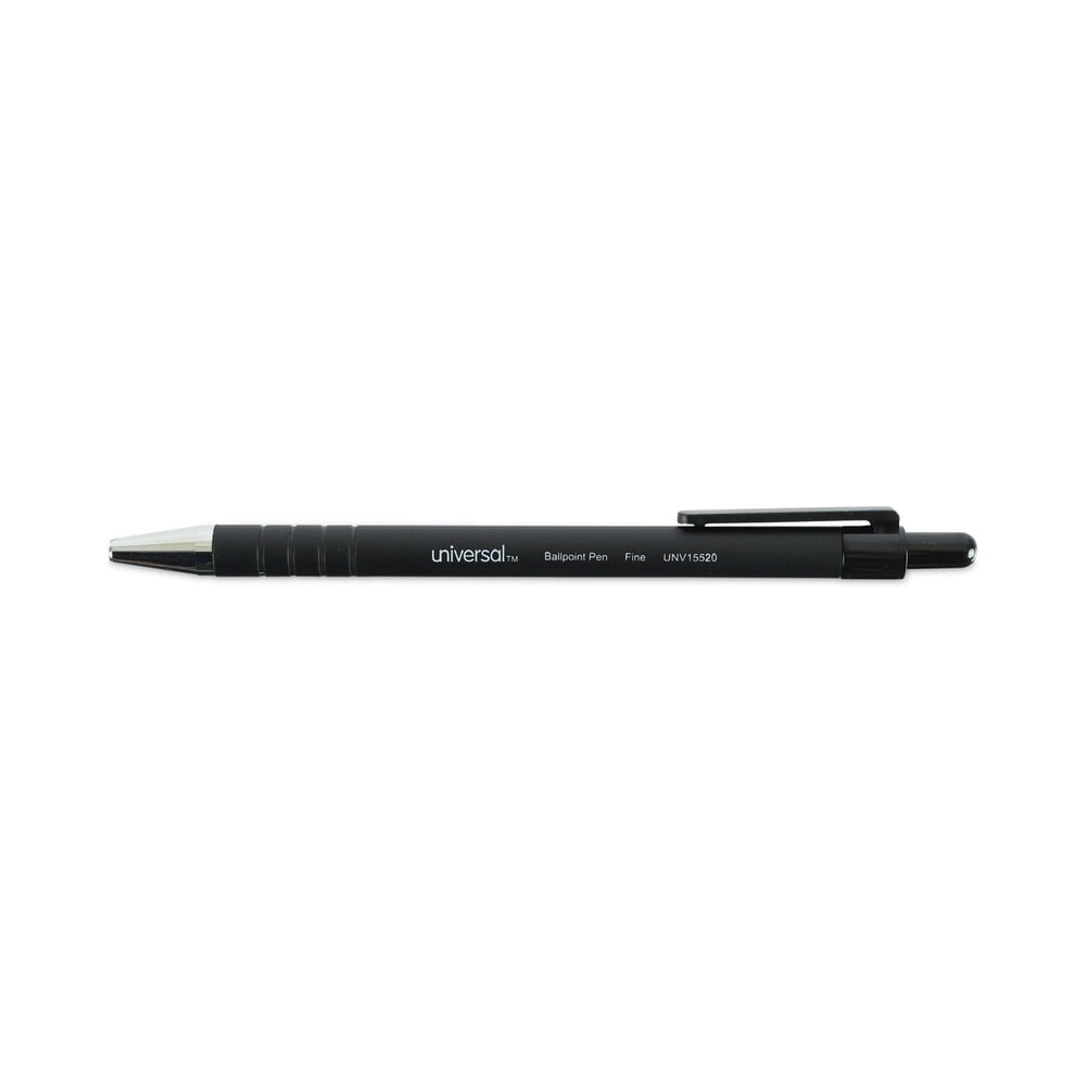 Universal UNV15520 0.7 mm Fine Retractable Ballpoint Pen - Black (1 Dozen)