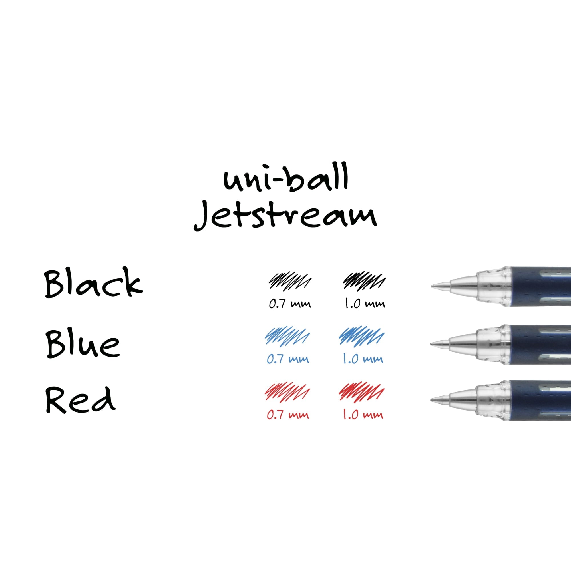 Uniball Jetstream Stick Ballpoint Pens, Medium Point (1.0mm), Blue Ink, 12 Count