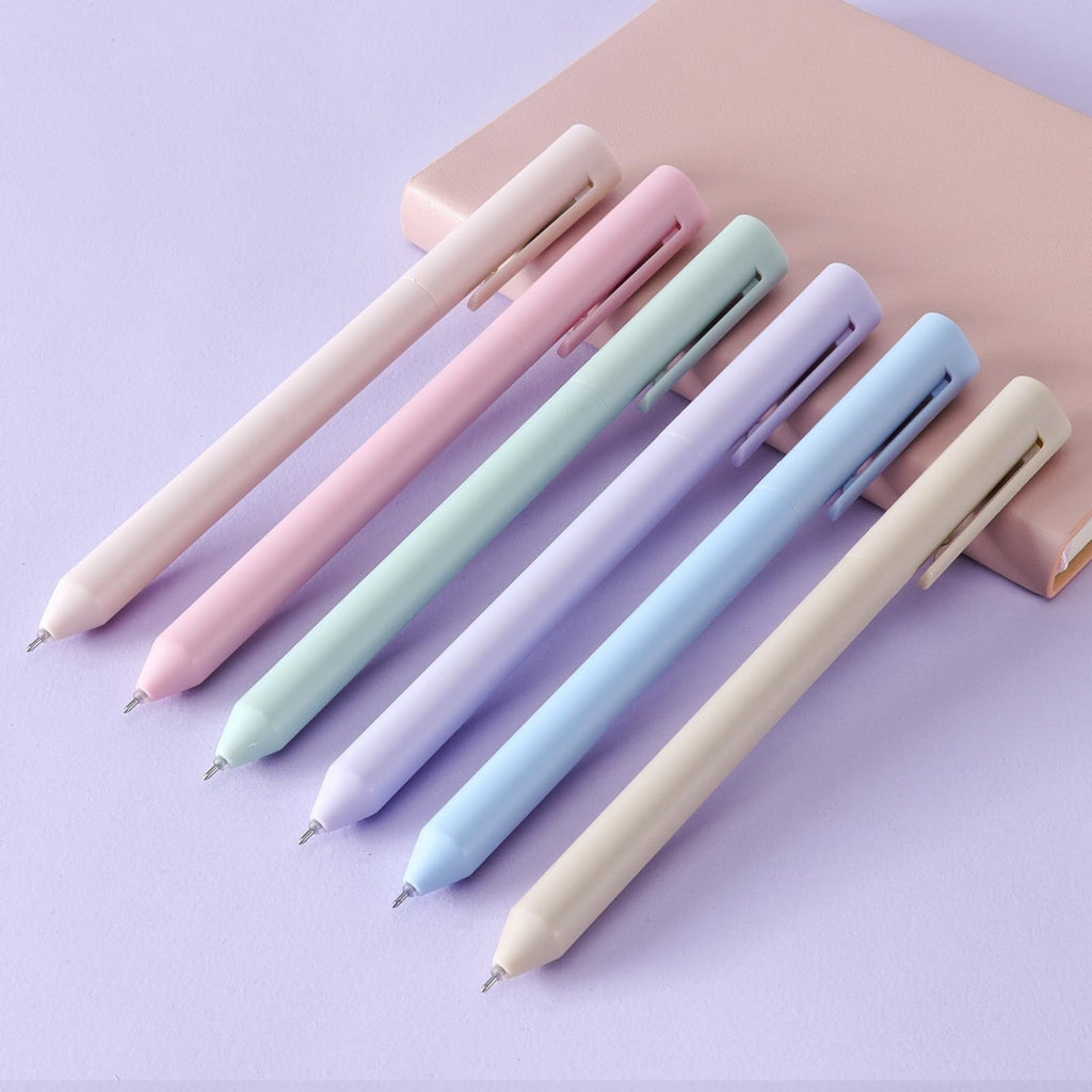 Zerbueate Pastel Colored Gel Pens - Prime Sale! 6PCS No-Smear Retractable Gel Ink Pens, 0.5mm Fine Point, Perfect for Journaling, Note Taking, and Aesthetic Writing