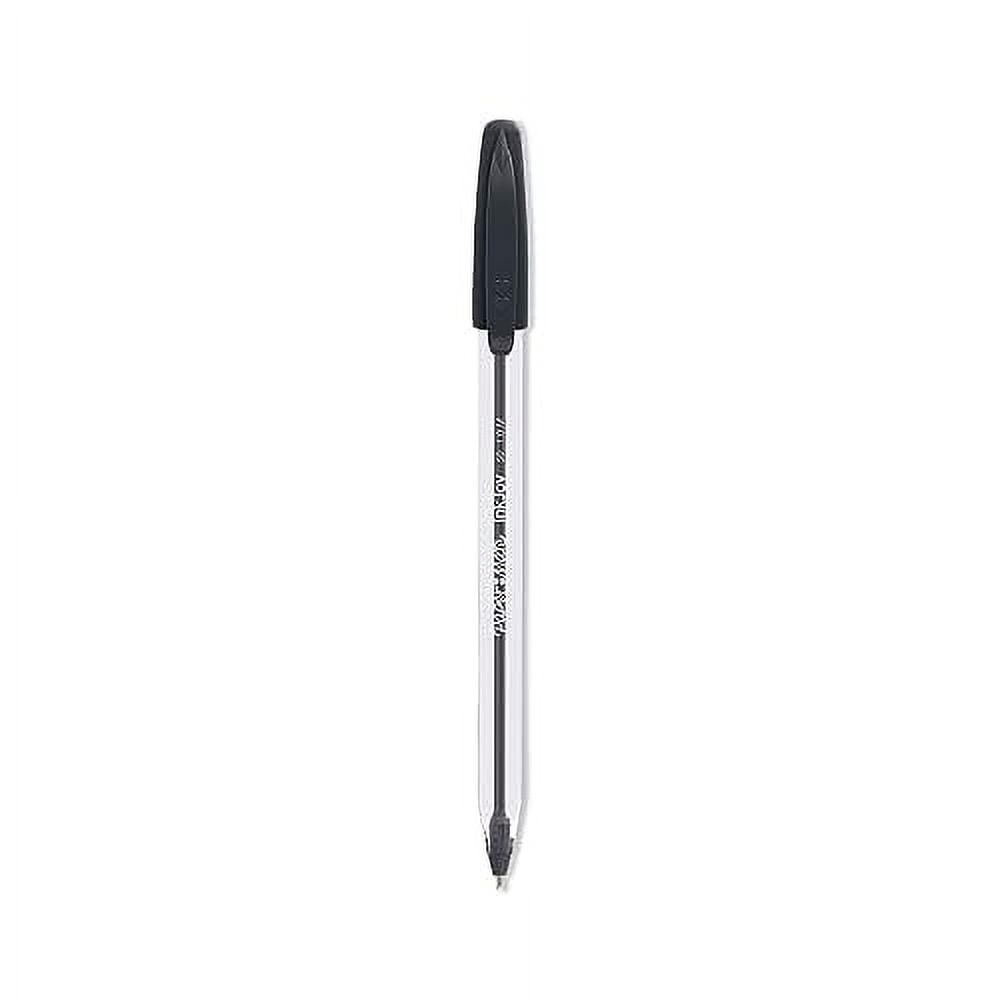 Paper Mate® InkJoy 50ST Stick Ballpoint Pens, Medium Point, 1.0 mm, Clear Barrels, Black Ink, Box of 60