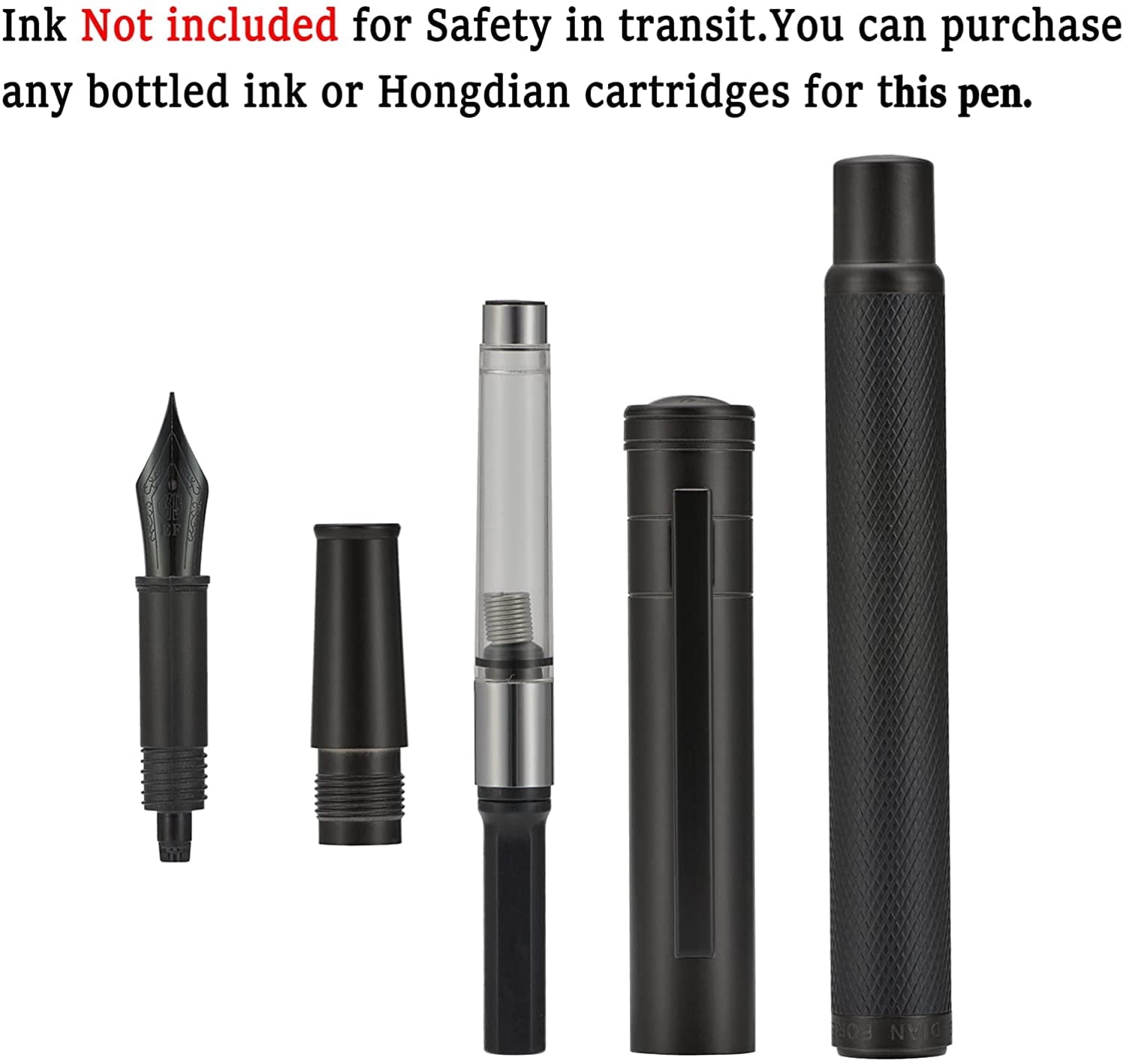 Fanzey Black Forest Fountain Pen, 0.38 mm, Black Ink
