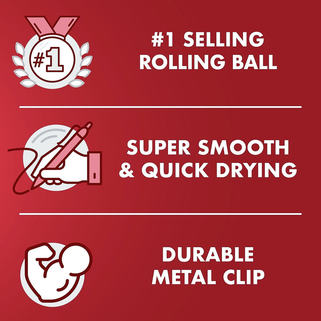 Pilot Roller Ball Pen Nonrefillable Fine Point 5/PK Blue 26021