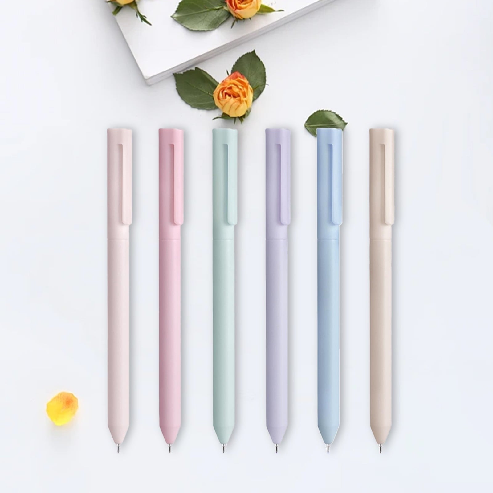 Zerbueate Pastel Colored Gel Pens - Prime Sale! 6PCS No-Smear Retractable Gel Ink Pens, 0.5mm Fine Point, Perfect for Journaling, Note Taking, and Aesthetic Writing
