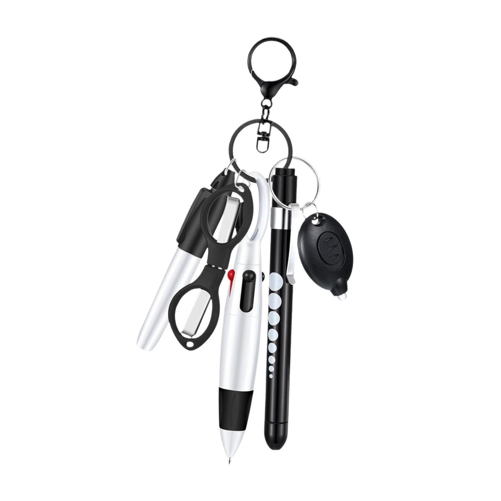 Almencla 6 Pieces Nurse Pen Set Party Favor Office Supplies Gift Retractable Ball Pen black