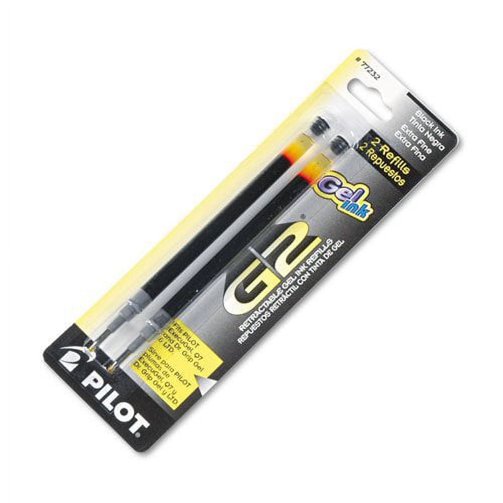 Pilot G2 Gel Ink Refill for Rolling Ball Pens, Extra Fine Point, Black Ink (PIL77232-6PACKS)