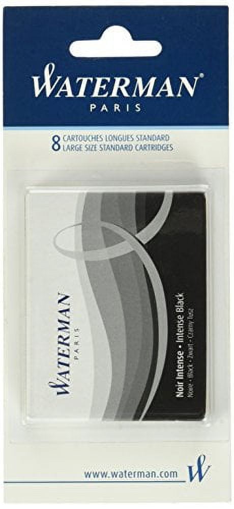 Waterman Waterman Fountain Pen Cartridges, Black, 8-Pack (52021W)