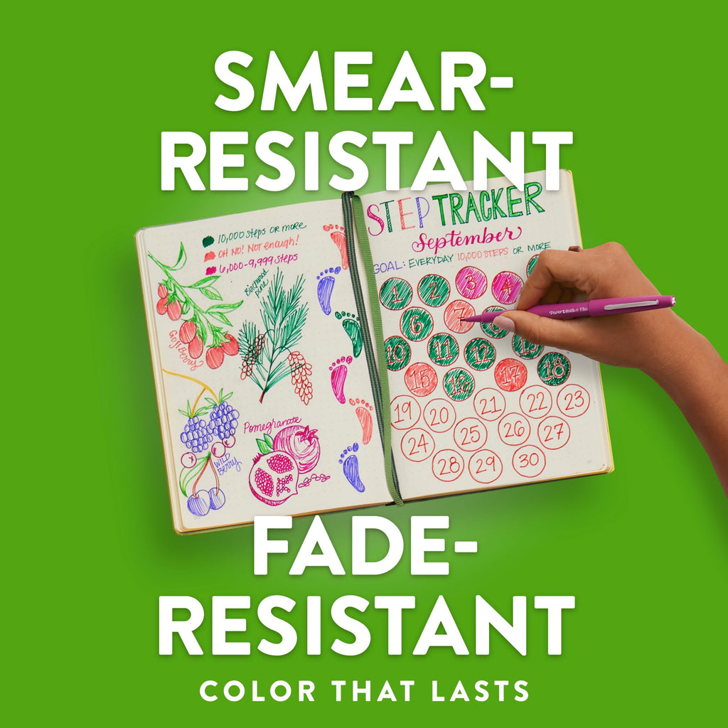 Paper Mate Flair Felt Tip Pens, Medium Point (0.7mm), Black, 36 Count