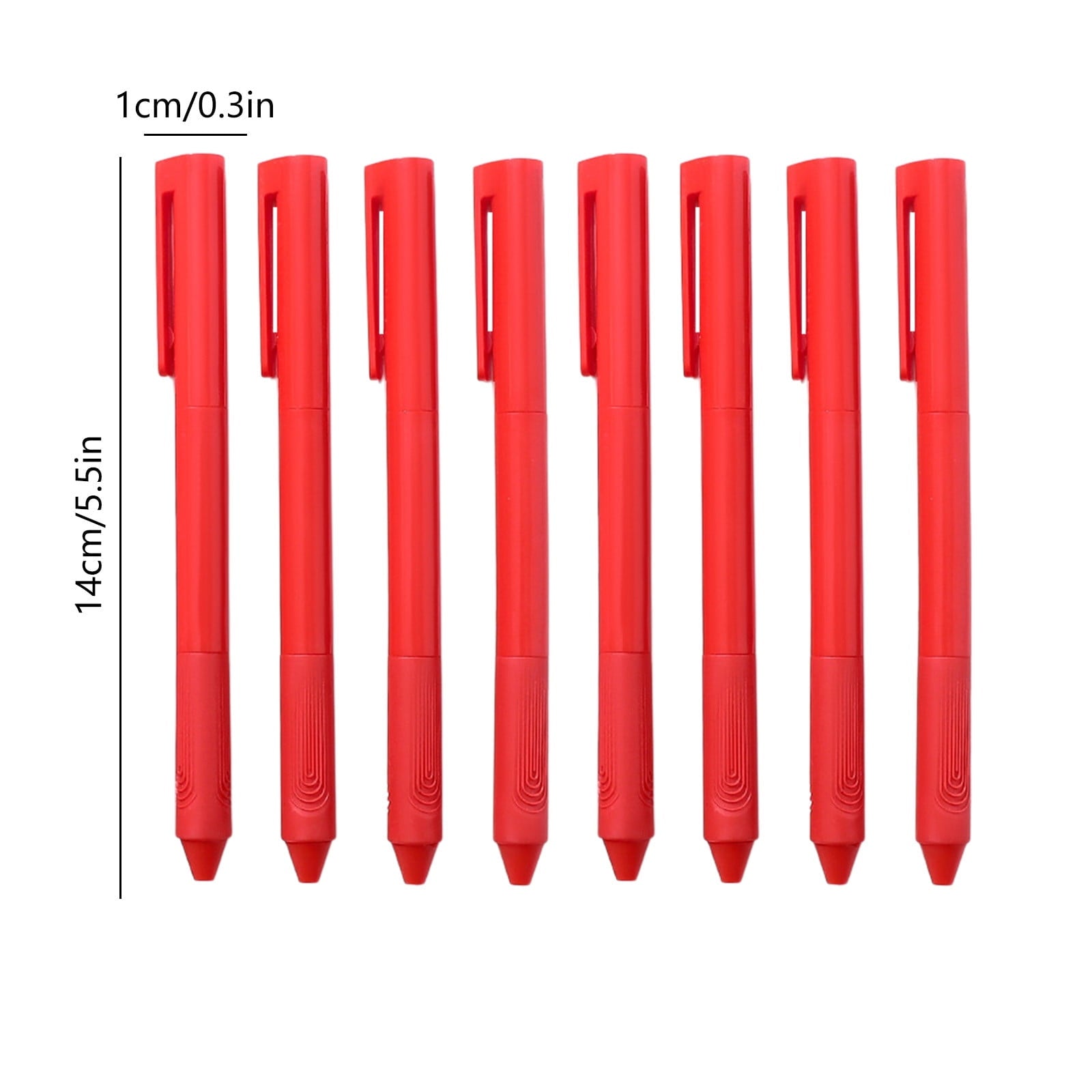 WKSCLPAI Premium Revolving Retractable Gel Pens,8Pcs Anti-fall Red Ink Pens,0.5 mm Fine Point Pens for Journaling Office Exam Student Pen Business Signature