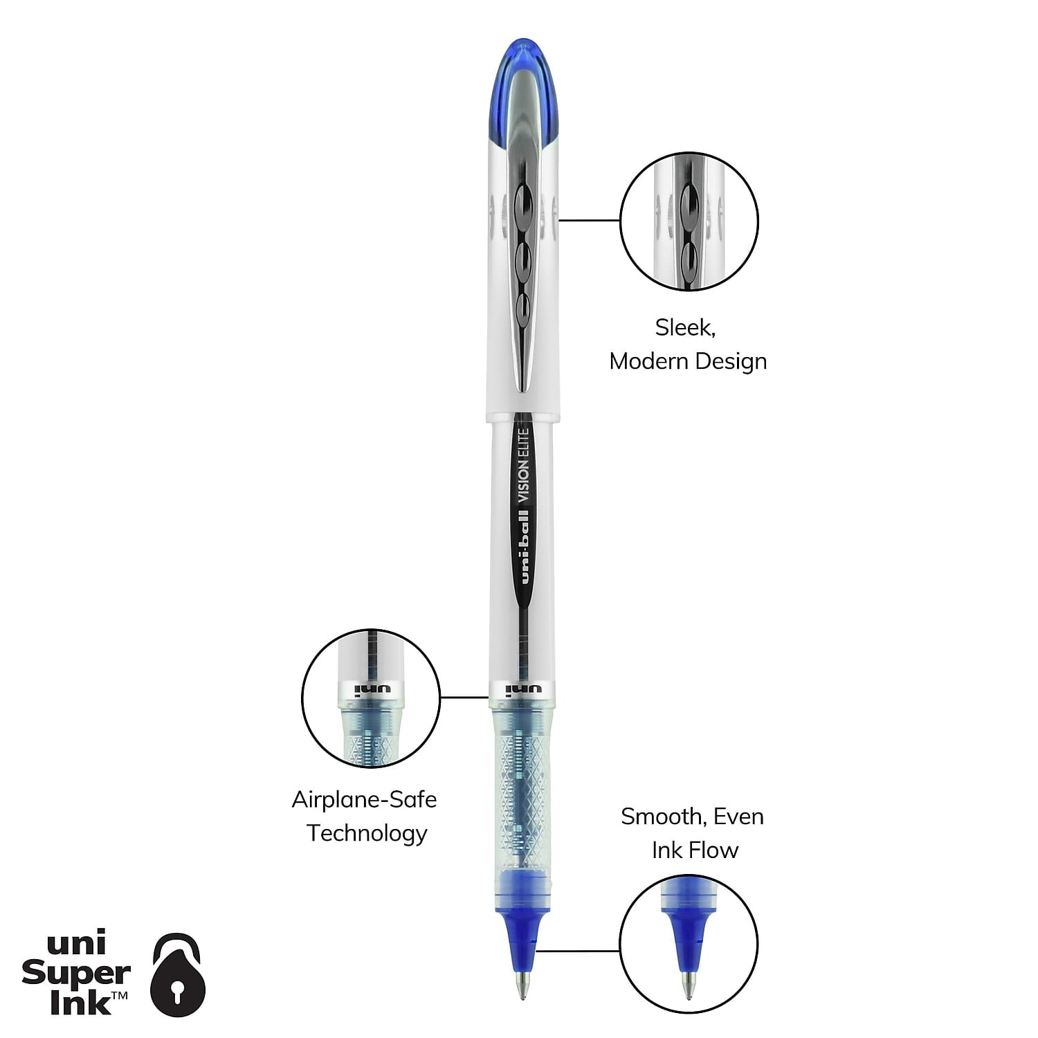 Uni-ball  0.8 mm Vision Elite RoLLer Ball Pen
