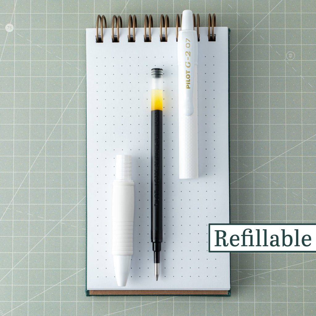 Pilot G2 Premium Retractable Gel Ink Pens, Fine Point, Black Ink, Edge White 5 Count