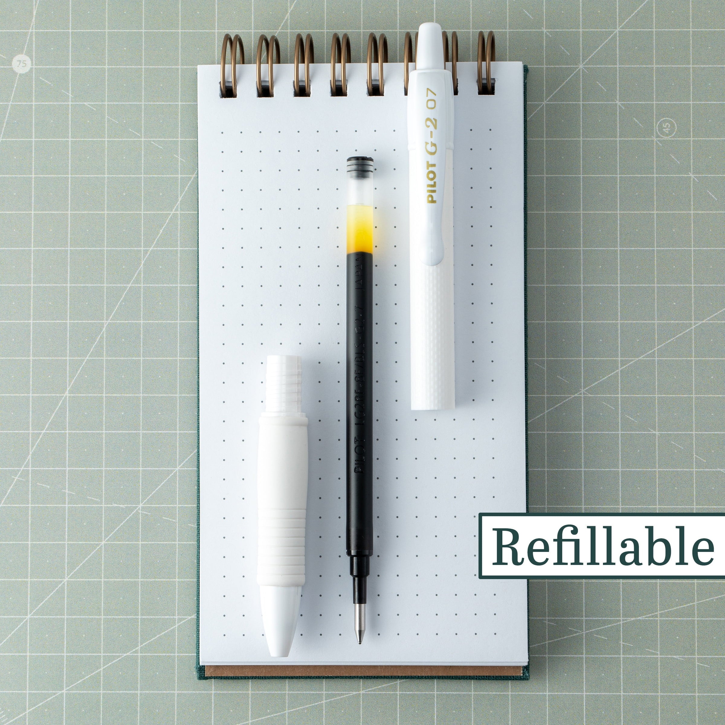 Pilot G2 Premium Retractable Gel Ink Pens, Fine Point, Black Ink, Edge White 5 Count