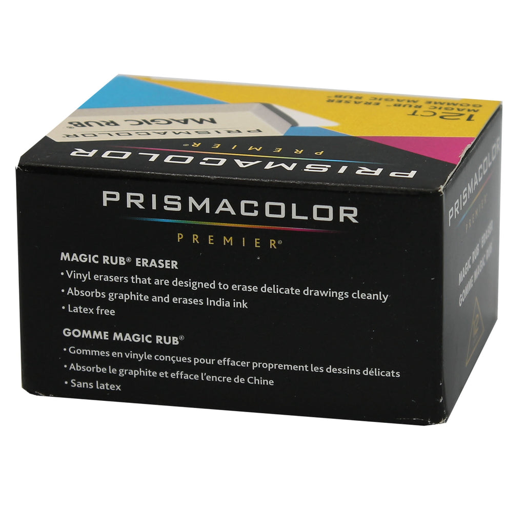 Prismacolor Premier Magic Rub Vinyl Erasers, Stick Erasers, 12 Count