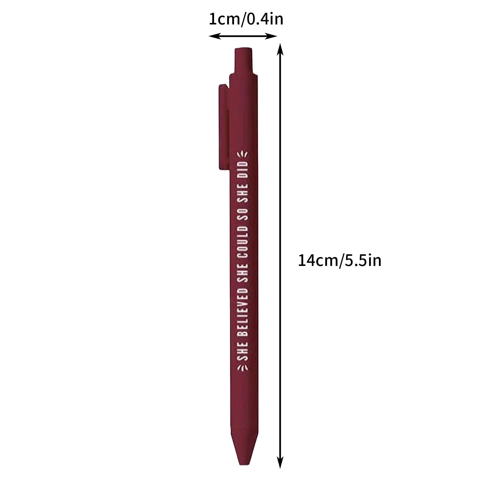 Zmeidao 5 Pcs Fancy Pens for Women Motivational Cute Pens Women Boss Lady Gifts Metal Colored Pretty Pens Inspirational Pens Retractable Ballpoint Pens for Office