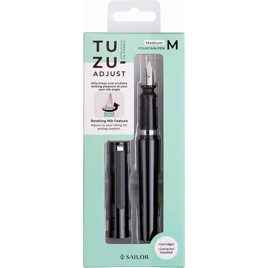 The TUZU ADJUST Fountain Pen - Black - Medium Nib by Sailor®