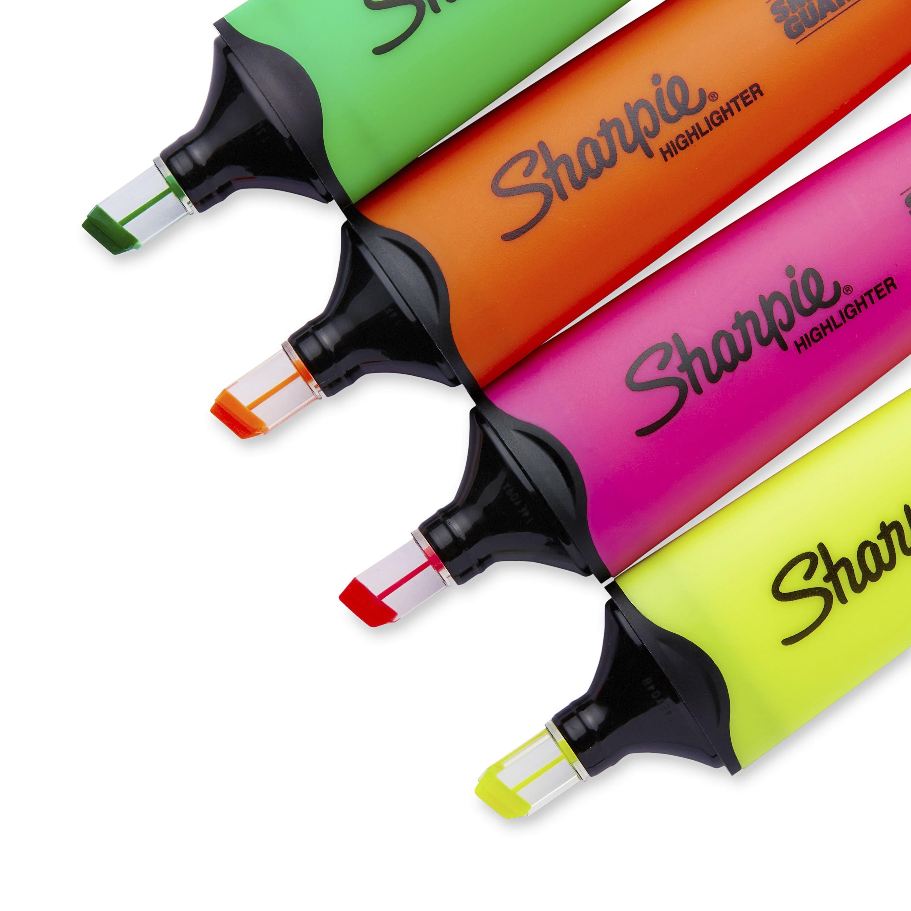 Sharpie Clear View Highlighters, Chisel Tip, Assorted Colors, 4 Count