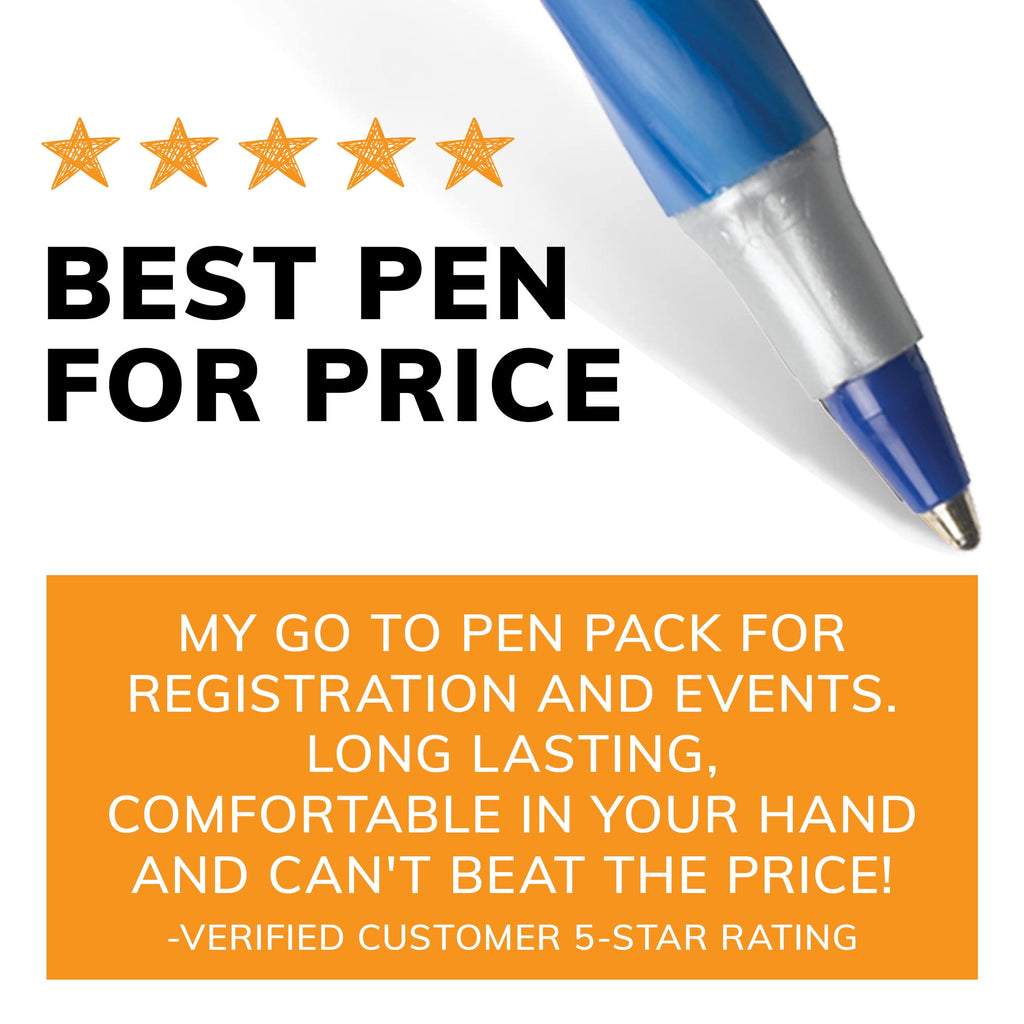 BIC Round Stic Grip Xtra Life Ball Pen, Medium Point (1.2mm), Assorted, 36-Count
