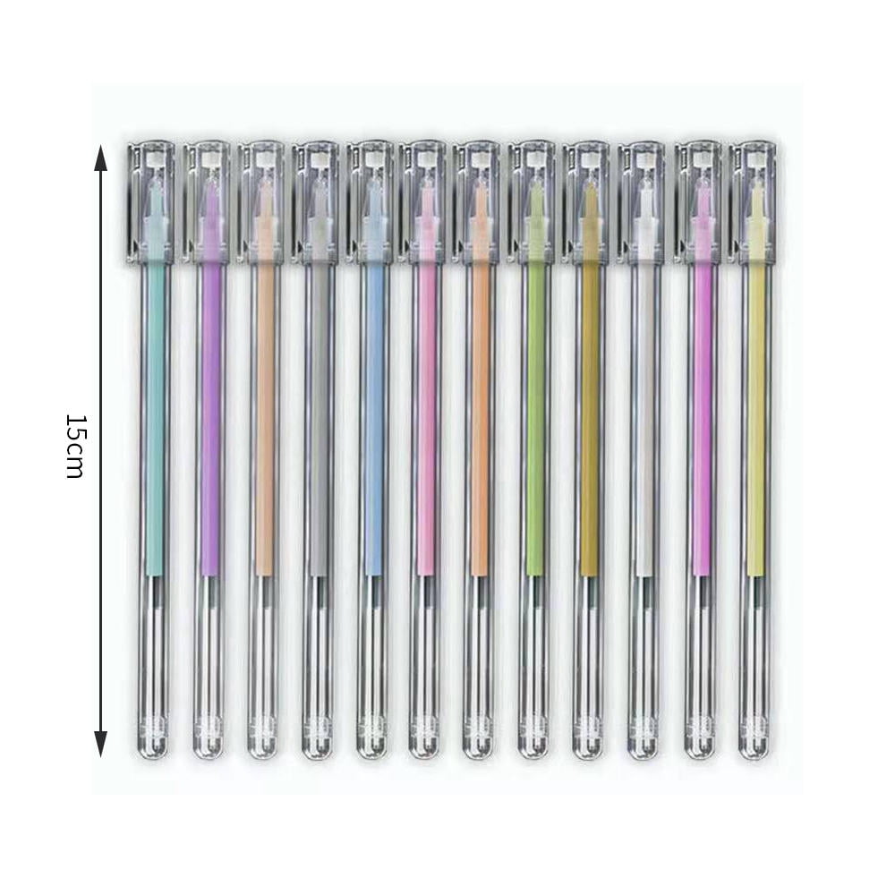 XMNZMH Highlight Color Pen 0.5 mm Extra Fine Point Pens Gel Ink Pens for Drawing Sketching Illustration Adult Coloring Bullet Journaling Set of 12