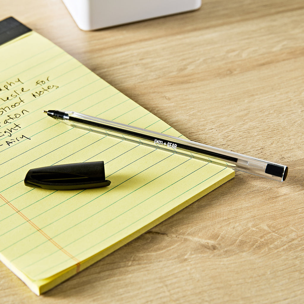 Pen+Gear Stick Ballpoint Pens, 1.0mm, Black Ink, 60 Count