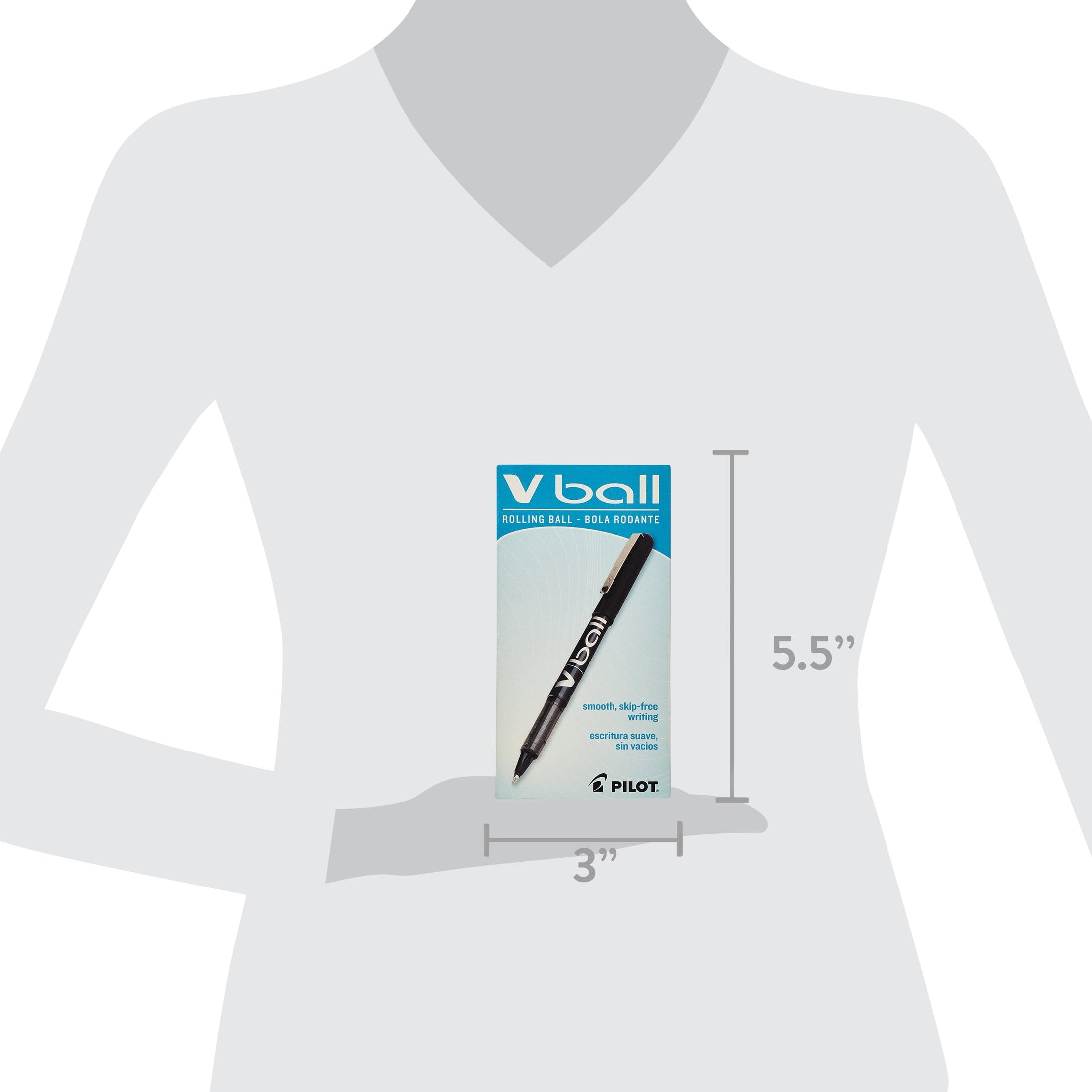 Pilot VBall Liquid Ink Roller Ball Stick Pen Red Ink .5mm Dozen 35202