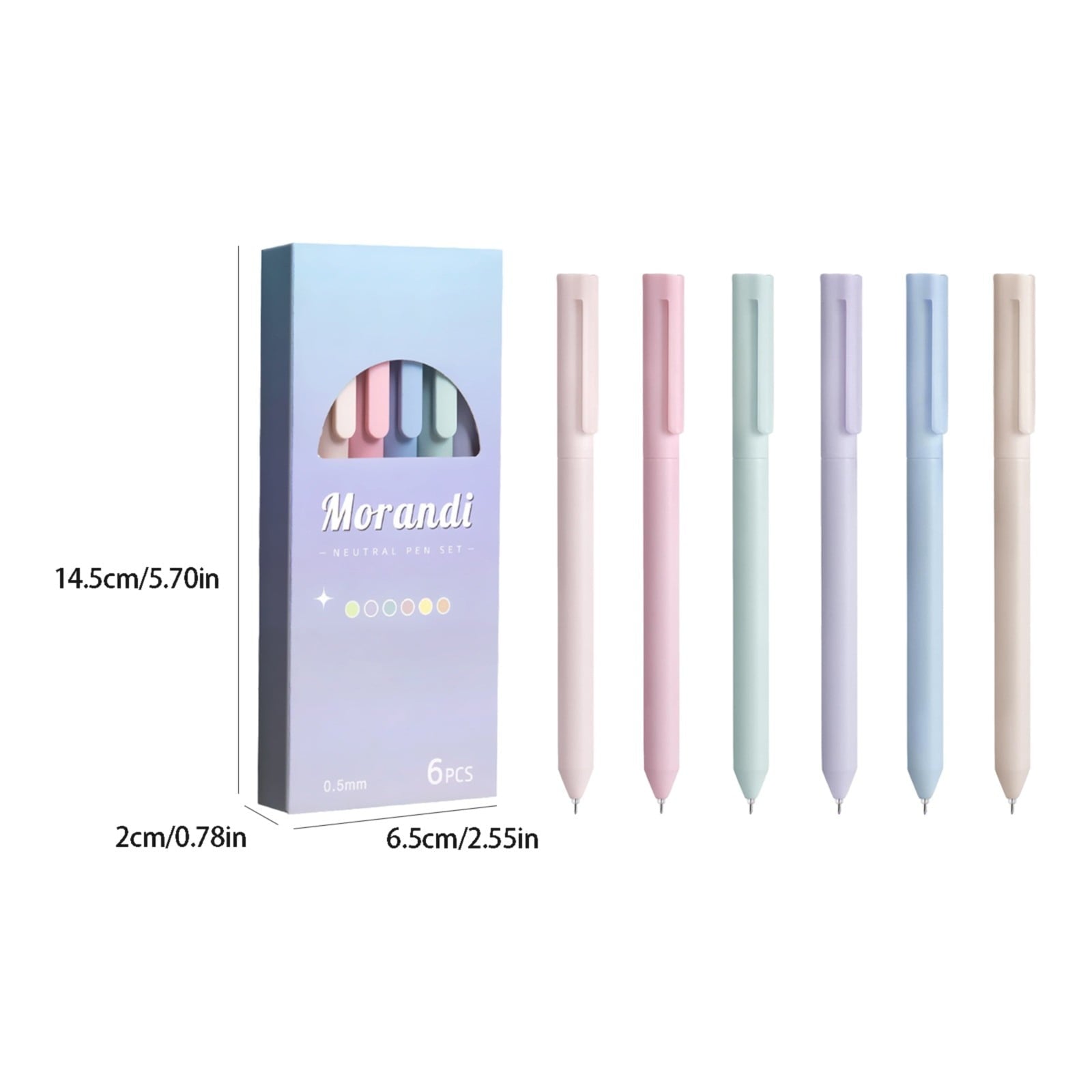 Zerbueate Pastel Colored Gel Pens - Prime Sale! 6PCS No-Smear Retractable Gel Ink Pens, 0.5mm Fine Point, Perfect for Journaling, Note Taking, and Aesthetic Writing