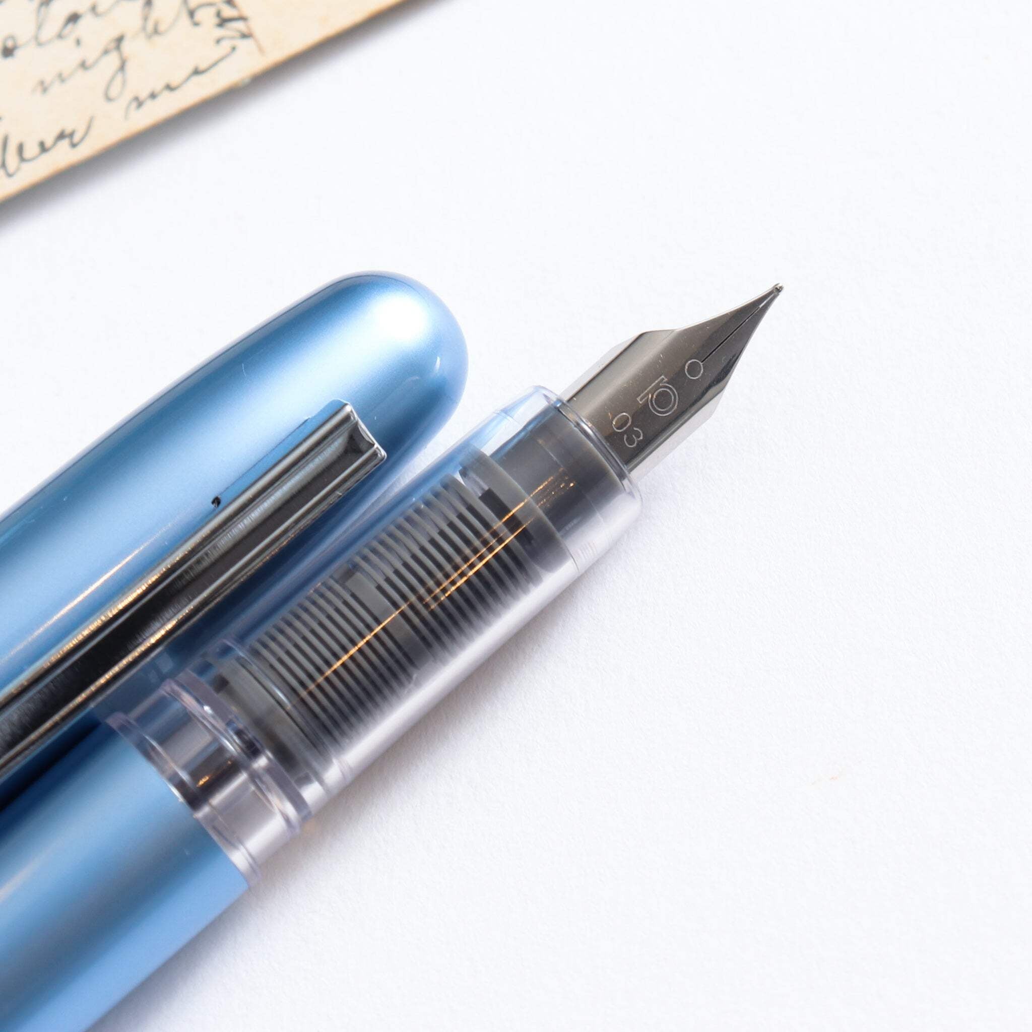 Platinum Plaisir Fountain Pen - Frosty Blue