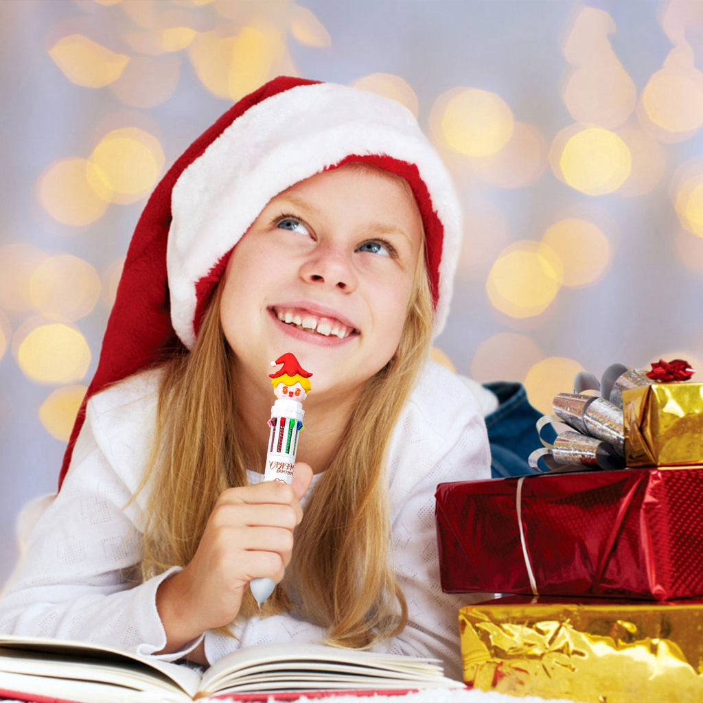 Office Supplies Under 1$! New Style Cute 10 Colors Christmas Press Ballpoint Pen, 1PC Cute Christmas Pen Class Stationery Prize