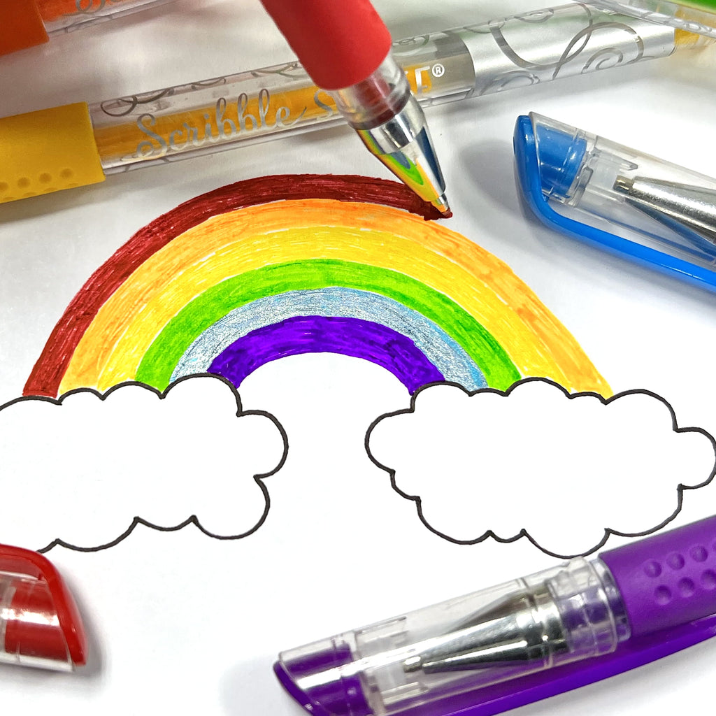 Scribble Stuff 30ct Scented Gel Pens, 30 Unique Colors Scented with Citrus, Florals and Sea Breeze.