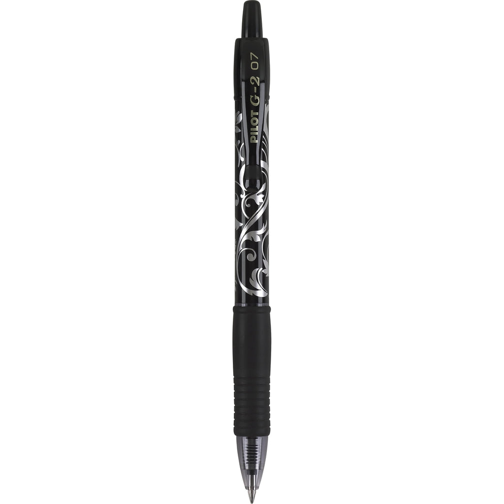Pilot G2 Fashion Retractable Gel Ink Pens, Fine Point, Assorted Barrels, Black Ink, 5 Count