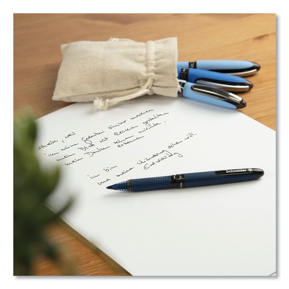 Schneider 183094 One Business Fine 0.6 mm Stick Rollerball Pen - Assorted Ink and Barrel Colors (4/Pack)