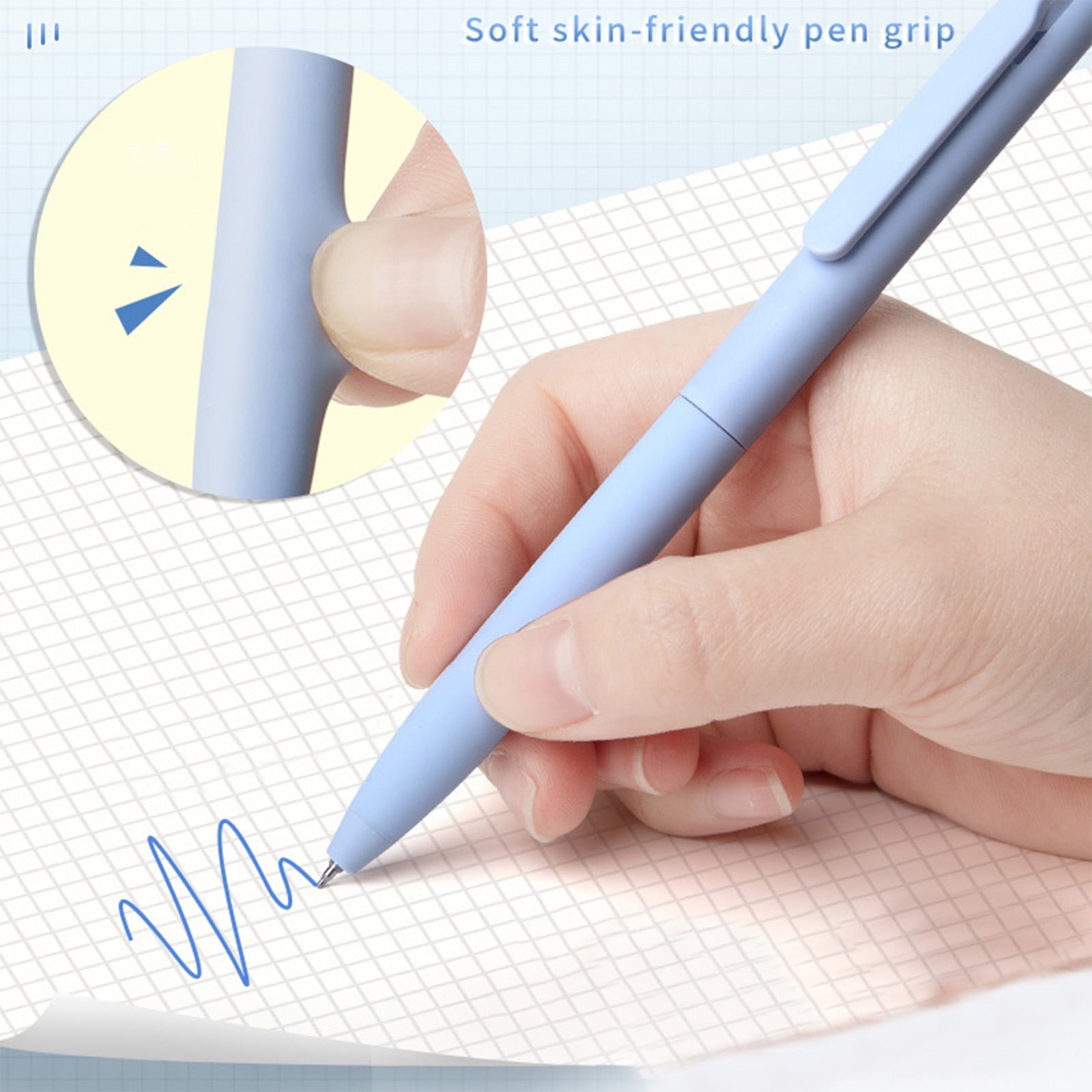 Xuniizn Gel Pens, No Bleed & Smear Quickly Dry Touchscreen Ink Pens Fine Point Writing Fluently (0.5mm) Press Pen for Home, Office Supplies, Pens - 6 Count